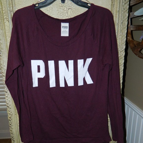 Victoria Secret PINK Long Sleeve Shirt Size M (EE-12) - Picture 1 of 3